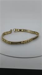 Onyx Gold-Stone Bracelet 14K Yellow Gold 13.23g